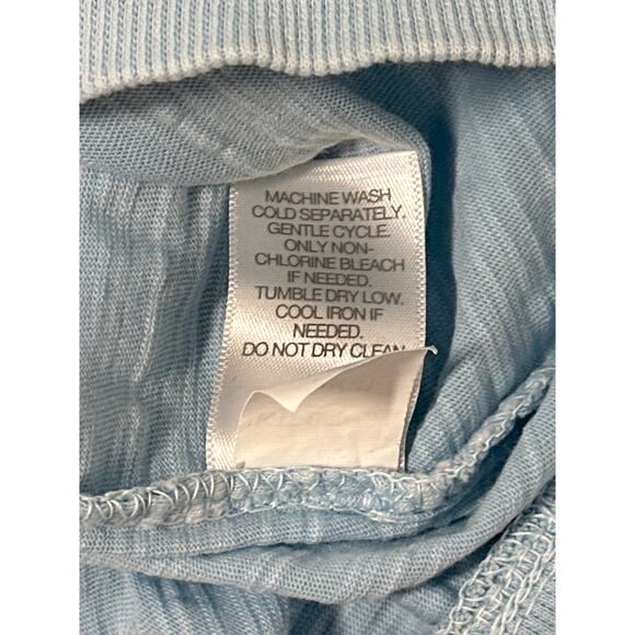 J. Jill Color-Washed Dipped-Hem Tunic Top Light Blue Cotton Size L Casual Pastel - Picture 9 of 9